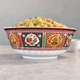 9" Melamine Swirl Bowl 72oz, Peacock, Serving example