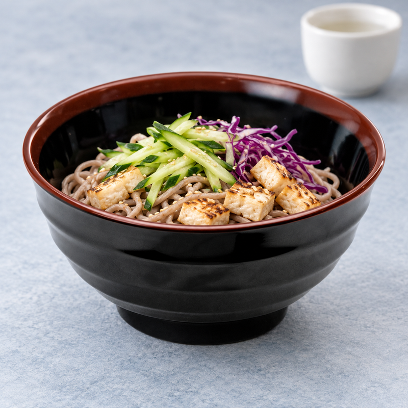 6¾″ Black & Brown Tenmoku Melamine Donburi Bowl