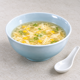 7½″ Blue Jade Melamine Soup Bowl — 42 oz., Serving example