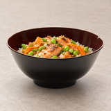 Melamine Round Bowl 7-3/4"D, Tenmoku, Styled view