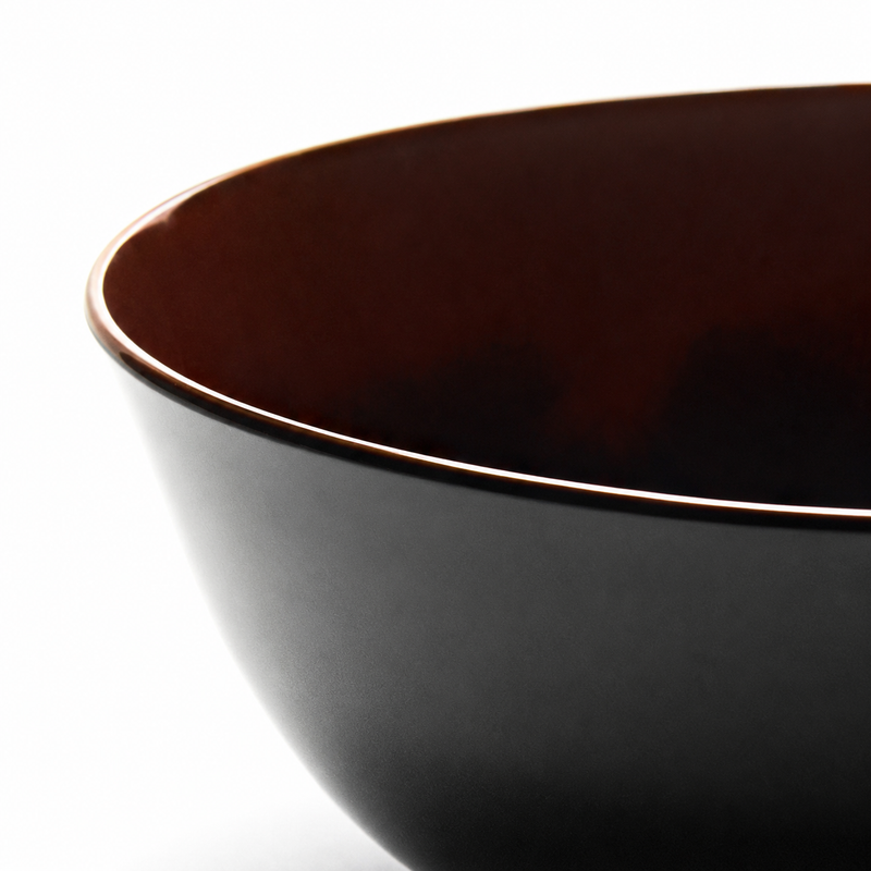 7¾″ Tenmoku Melamine Noodle Bowl