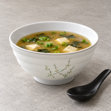 Melamine Round Bowl 6-1/4", White Plum, Serving example
