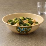 Melamine Round Bowl 9-3/4", Green, Styled view