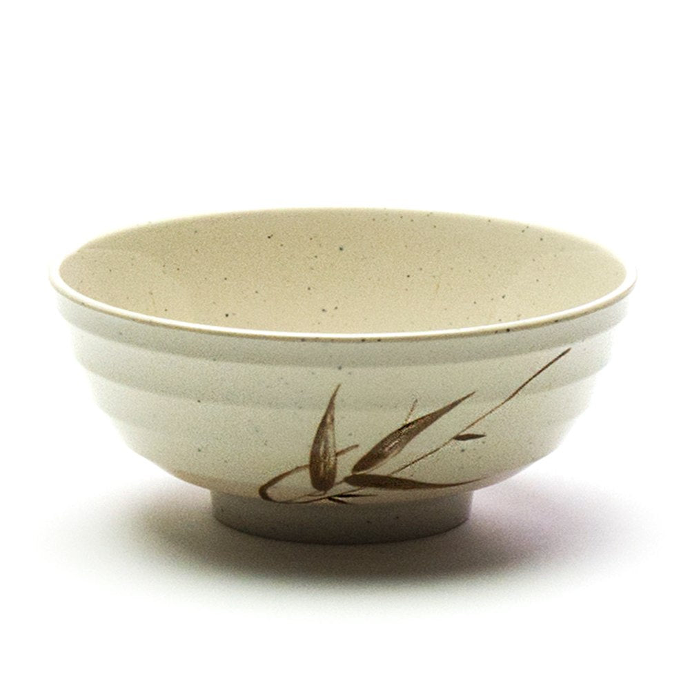 7½″ Beige Autumn Grass Melamine Udon Bowl — 3¼″ High, Product view
