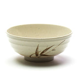 7½″ Beige Autumn Grass Melamine Udon Bowl — 3¼″ High, Product view