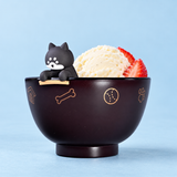 4¼″ Lacquer-Finish Plastic Bowl with Rest — 10 oz, Ice cream service