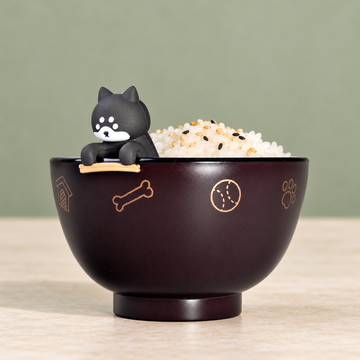 4¼″ Lacquer-Finish Plastic Bowl with Rest — 10 oz, Rice service