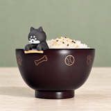 4¼″ Lacquer-Finish Plastic Bowl with Rest — 10 oz, Rice service