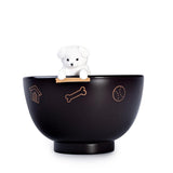 4½″ Lacquer-Finish Plastic Bowl with Rest — 10 oz, Angled empty product product view