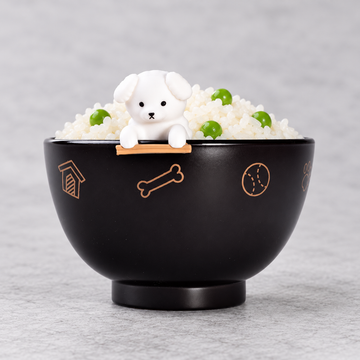 4½″ Lacquer-Finish Plastic Bowl with Rest — 10 oz, Rice and pea service