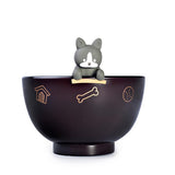 4½″ Lacquer-Finish Plastic Bowl with Rest — 10 oz, Angled empty product product view