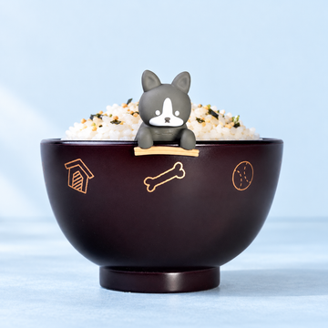 4½″ Lacquer-Finish Plastic Bowl with Rest — 10 oz, Rice service