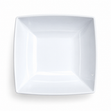 5-1/2" Melamine Square Bowl 2-1/4"Deep, White, Full square interior view