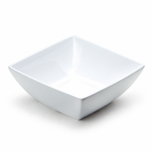 5-1/2" Melamine Square Bowl 2-1/4"Deep, White, Angled white melamine square product view