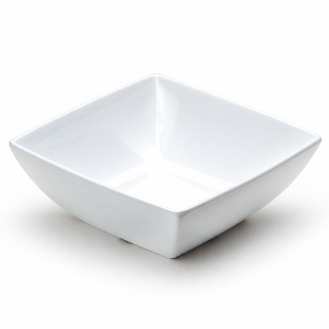 7-1/8" Melamine Square Bowl 2-3/4"Deep, White, Product view