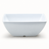 7-1/8" Melamine Square Bowl 2-3/4"Deep, White, Side view