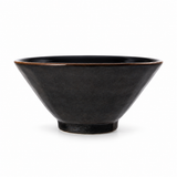 7.75" D x 3.75" H Porcelain Noodle Bowl, Black (YUZUKUROTENMOKU), Product view