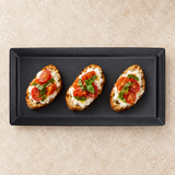12 x 6’’ Black Rectangular Platter. Alternative serving suggestion.