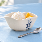 Melamine Square Sauce Bowl 3-1/2", Bamboo, Styled view