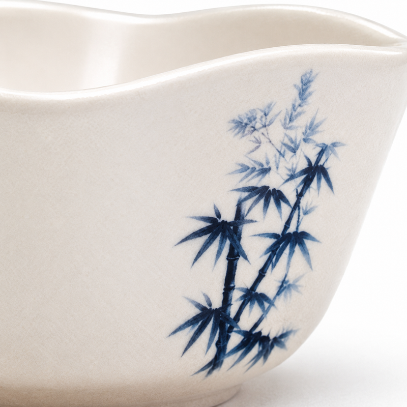 Blue Bamboo Melamine Square Side Bowl — 3½ in