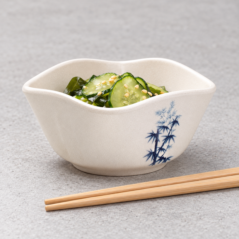 Blue Bamboo Melamine Square Side Bowl — 3½ in