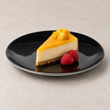 8" Round Plate, Black Ceramic. Alternative serving suggestion.