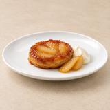 13" Round Plate, White Ceramic. Alternative serving suggestion.