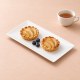 9.5"x5" Rectangular Plate, White Ceramic. Alternative serving suggestion.