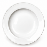 White Ceramic Rim Pasta Bowl -, Alternate view