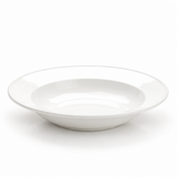 White Ceramic Rim Pasta Bowl -, Product view