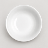 6"D Round Salad Bowl, White Ceramic, Alternate view