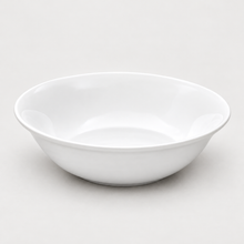6"D Round Salad Bowl, White Ceramic, Product view