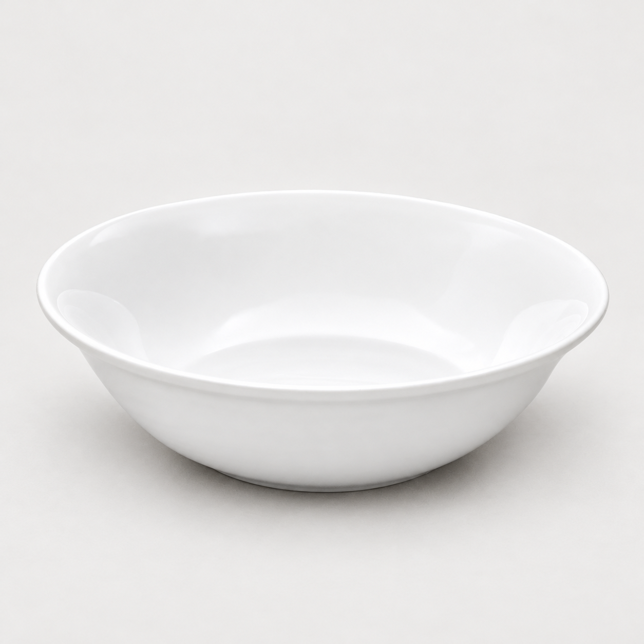6"D Round Salad Bowl, White Ceramic, Product view