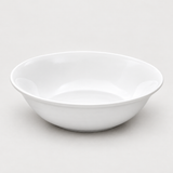 6"D Round Salad Bowl, White Ceramic, Product view
