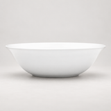 6"D Round Salad Bowl, White Ceramic, Side view