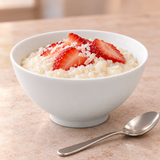 4-1/2"D Rice Bowl, White Ceramic, Styled view