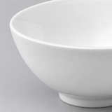 4-1/2"D Rice Bowl, White Ceramic, Detail view