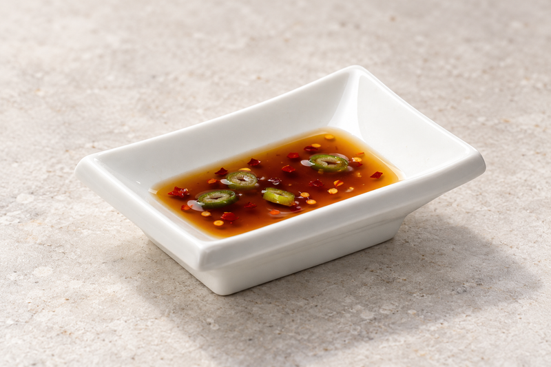 White Ceramic Rectangular Sauce Dish — A0312