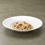 11-3/4" Round Deep Pasta Plate, White Ceramic. Alternative serving suggestion.