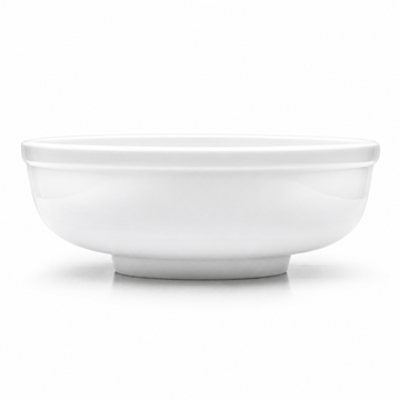 9-1/8"x3-3/8" Round Noodle Bowl, White Ceramic, Alternate view