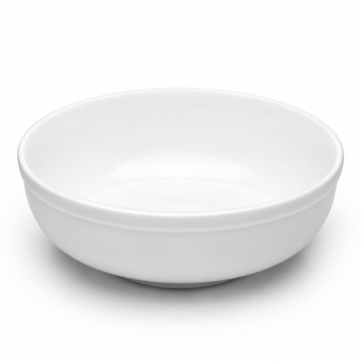 9-1/8"x3-3/8" Round Noodle Bowl, White Ceramic, Product view