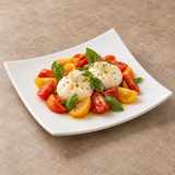 16" Square Platter, White Ceramic. Alternative serving suggestion.