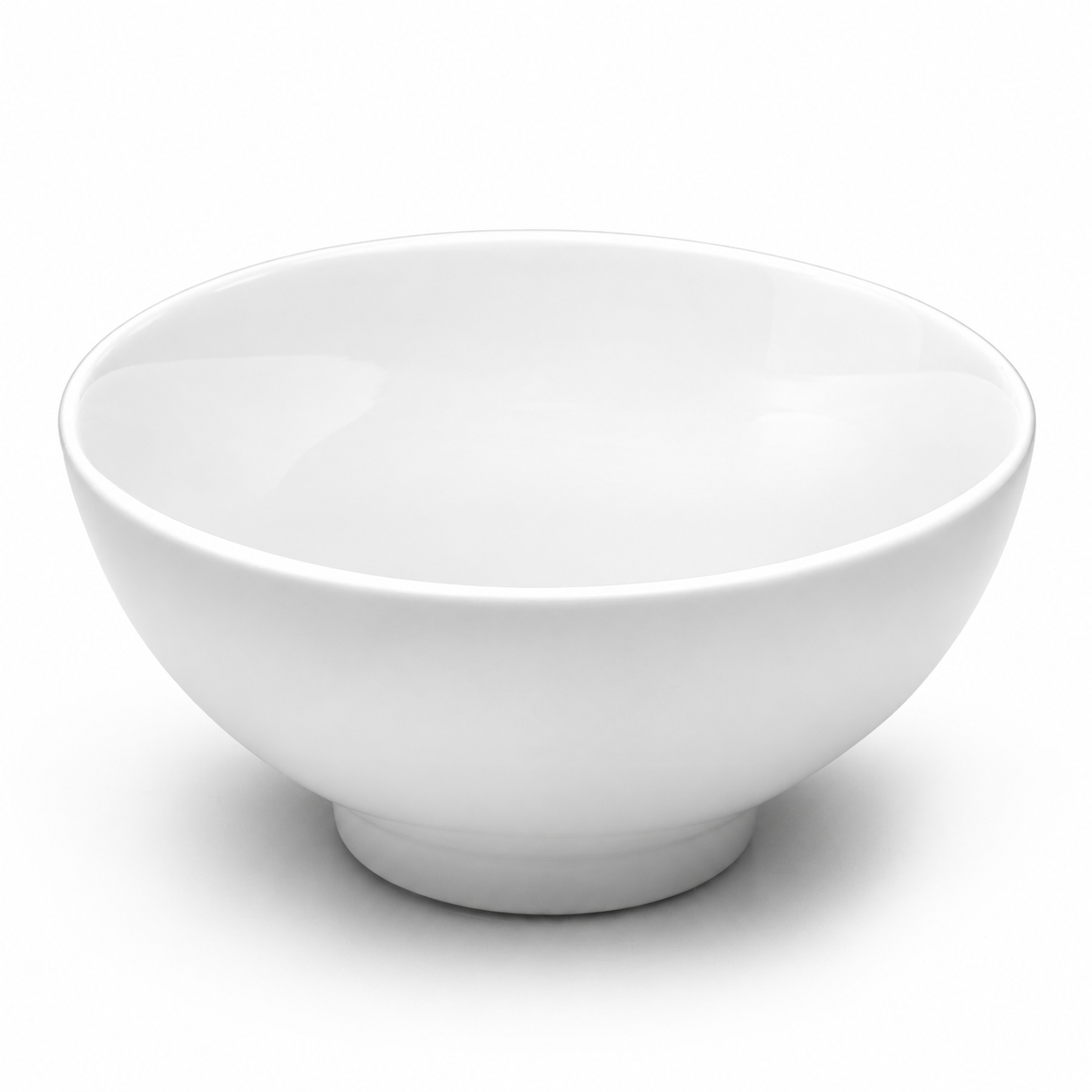 8-7/8"x4-3/8" Noodle Bowl, White Ceramic, Product view