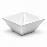 9⅞″ White Ceramic Square Serving Bowl — 4¼″ High, White bowl studio product view, whole product