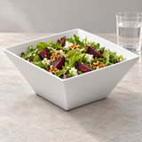 9⅞″ White Ceramic Square Serving Bowl — 4¼″ High, Food serving example