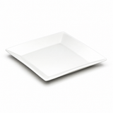 7-1/8" Square Bowl, White Ceramic, Angled square shallow bowl