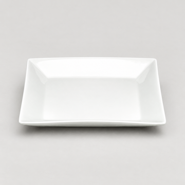 8-1/4" Square Bowl, White Ceramic, Alternate view