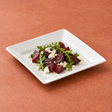 8-1/4" Square Bowl, White Ceramic, Styled view