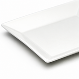 8-1/4" Square Bowl, White Ceramic, Detail view