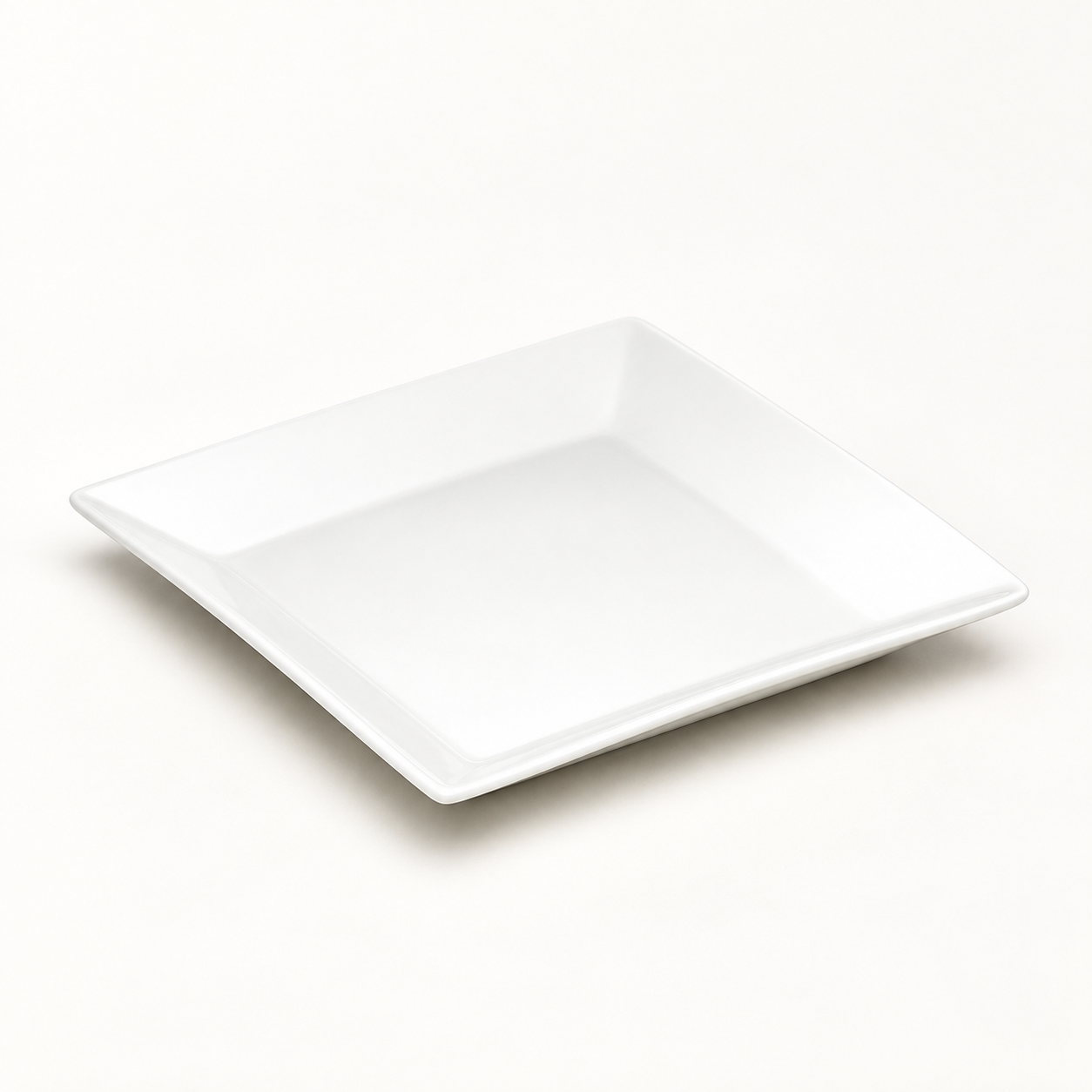 8-1/4" Square Bowl, White Ceramic, Product view